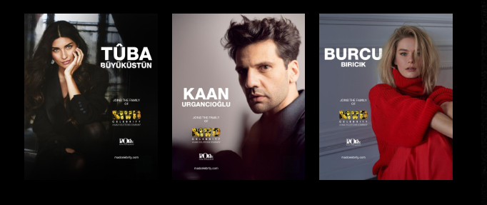 Tuba Büyüküstün, Kaan Urgancıoğlu, Burcu Biricik Turkish Superstars Join Mad Celebrity
